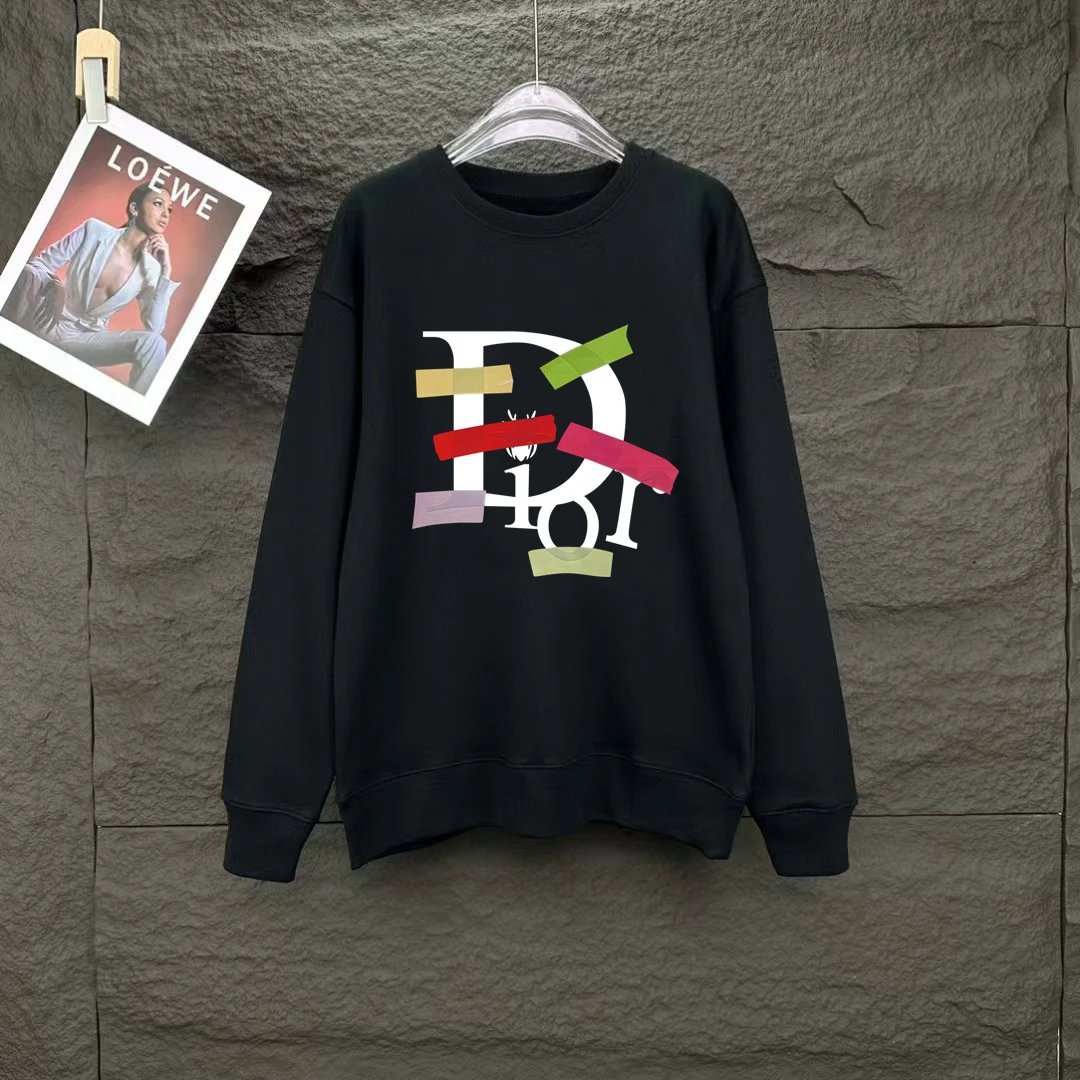 Dior Oblique Tape Logo Black Hoodie