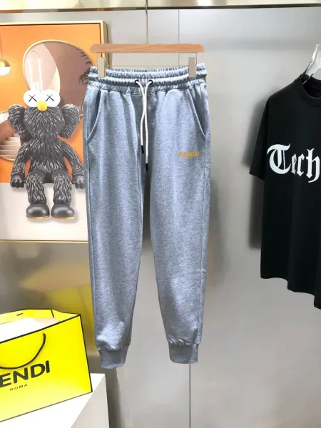 Prada Logo Patch Sweatpants Gray - 15