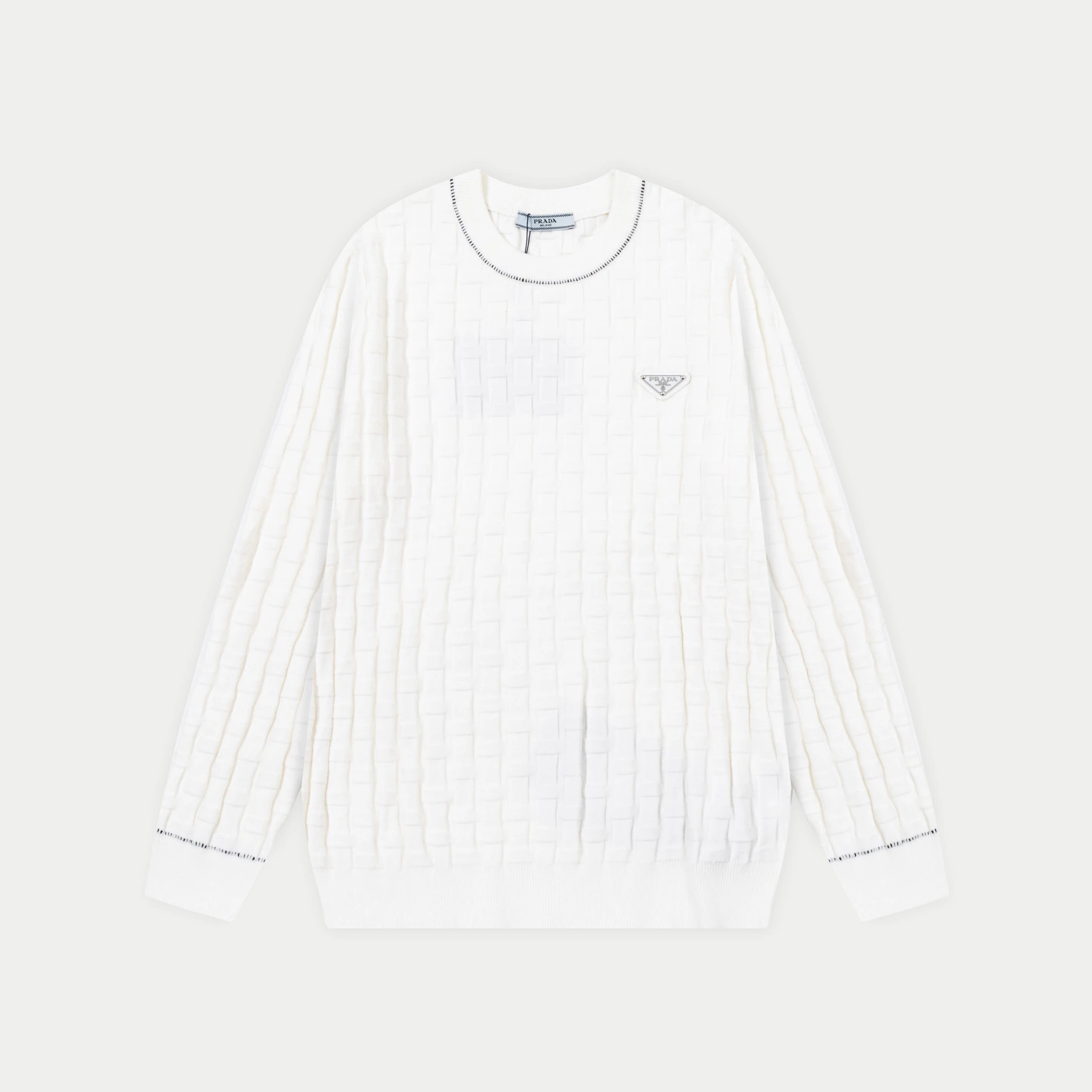 Gucci GG Pattern Knit Sweater White - 10