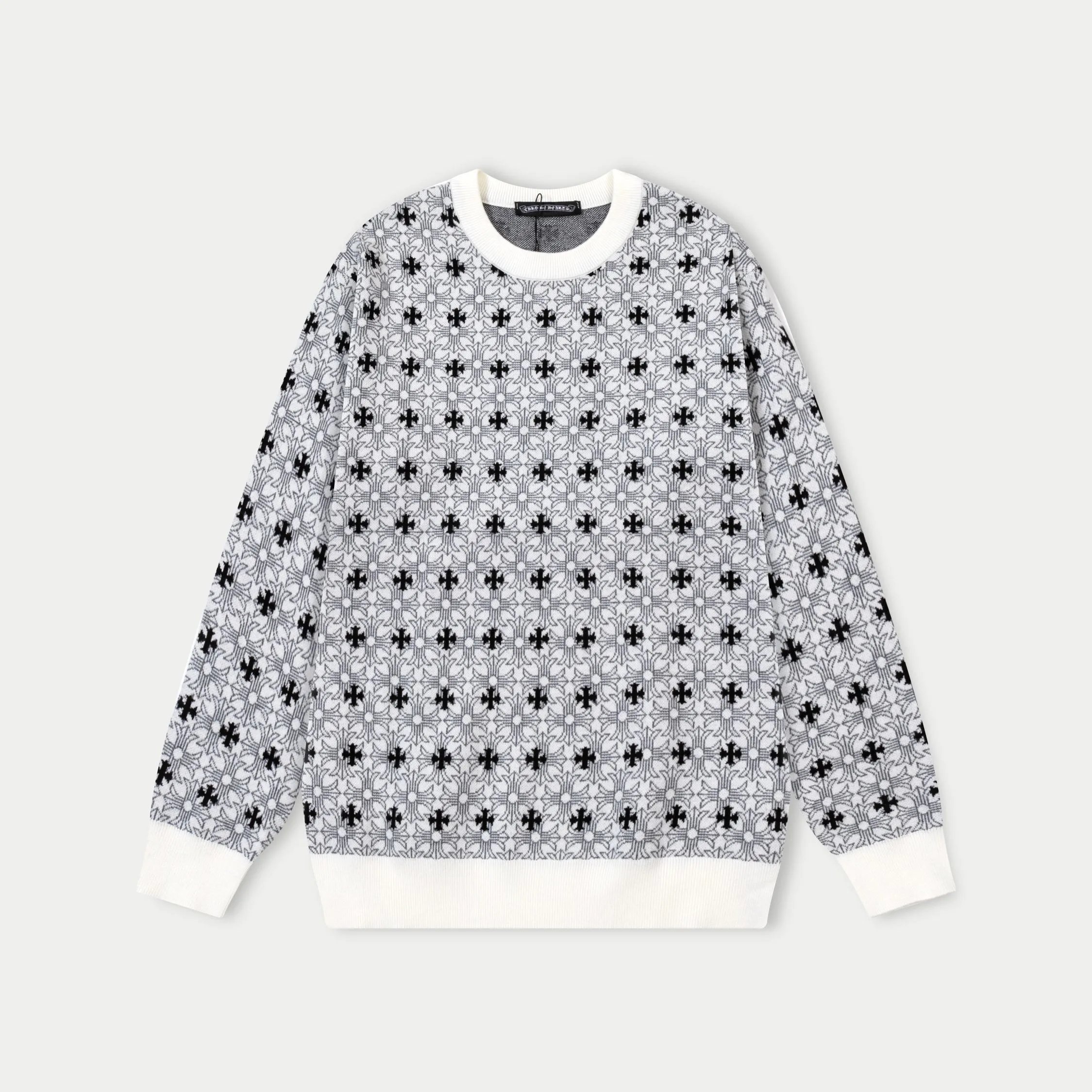 Gucci GG Pattern Knit Sweater White - 9