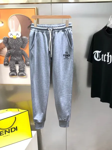 Prada Logo Patch Sweatpants Gray - 9