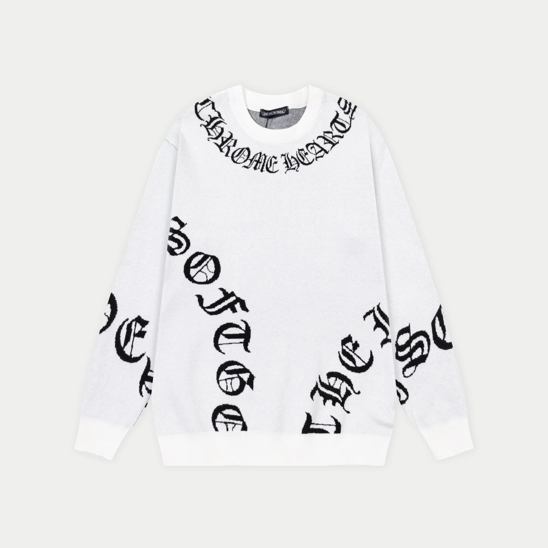 Gucci GG Pattern Knit Sweater White - 4