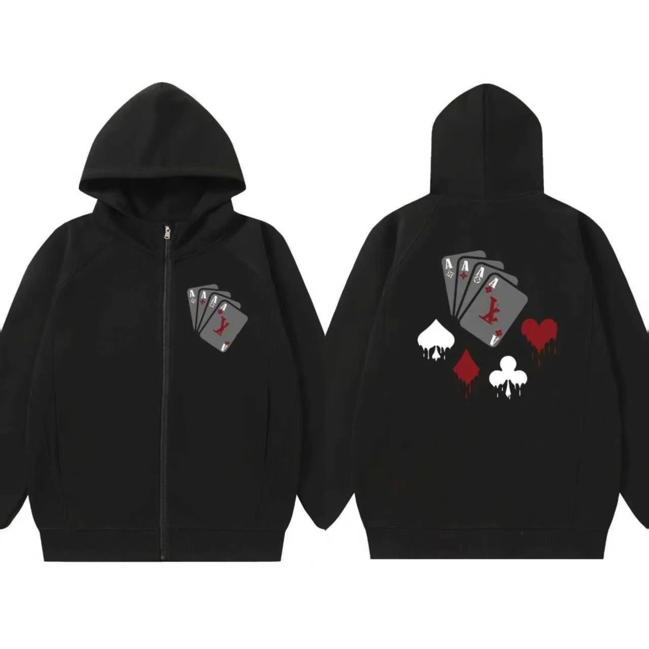 Design Rainbow Lightning Hoodie Black - 10