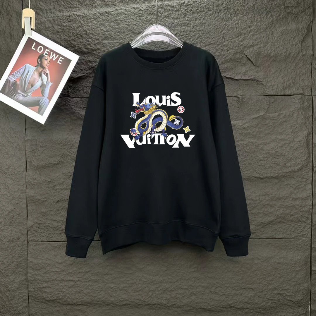 Louis Vuitton Dragon Print Black Hoodie