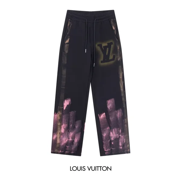 Louis Vuitton Painted Monogram Sweatpants Black Multicolor - 1