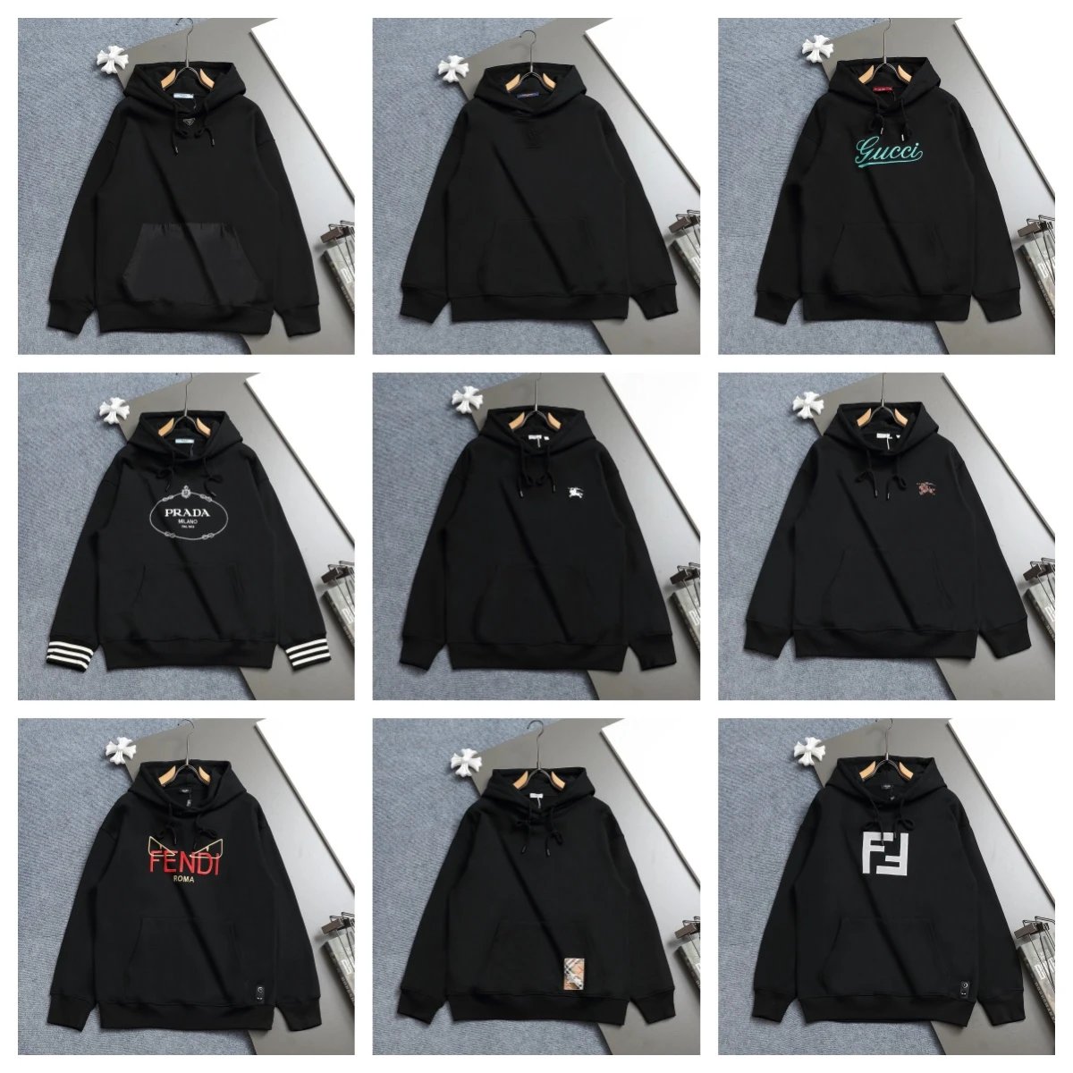 Fendi Monster Eyes Logo Hoodie Black - 3
