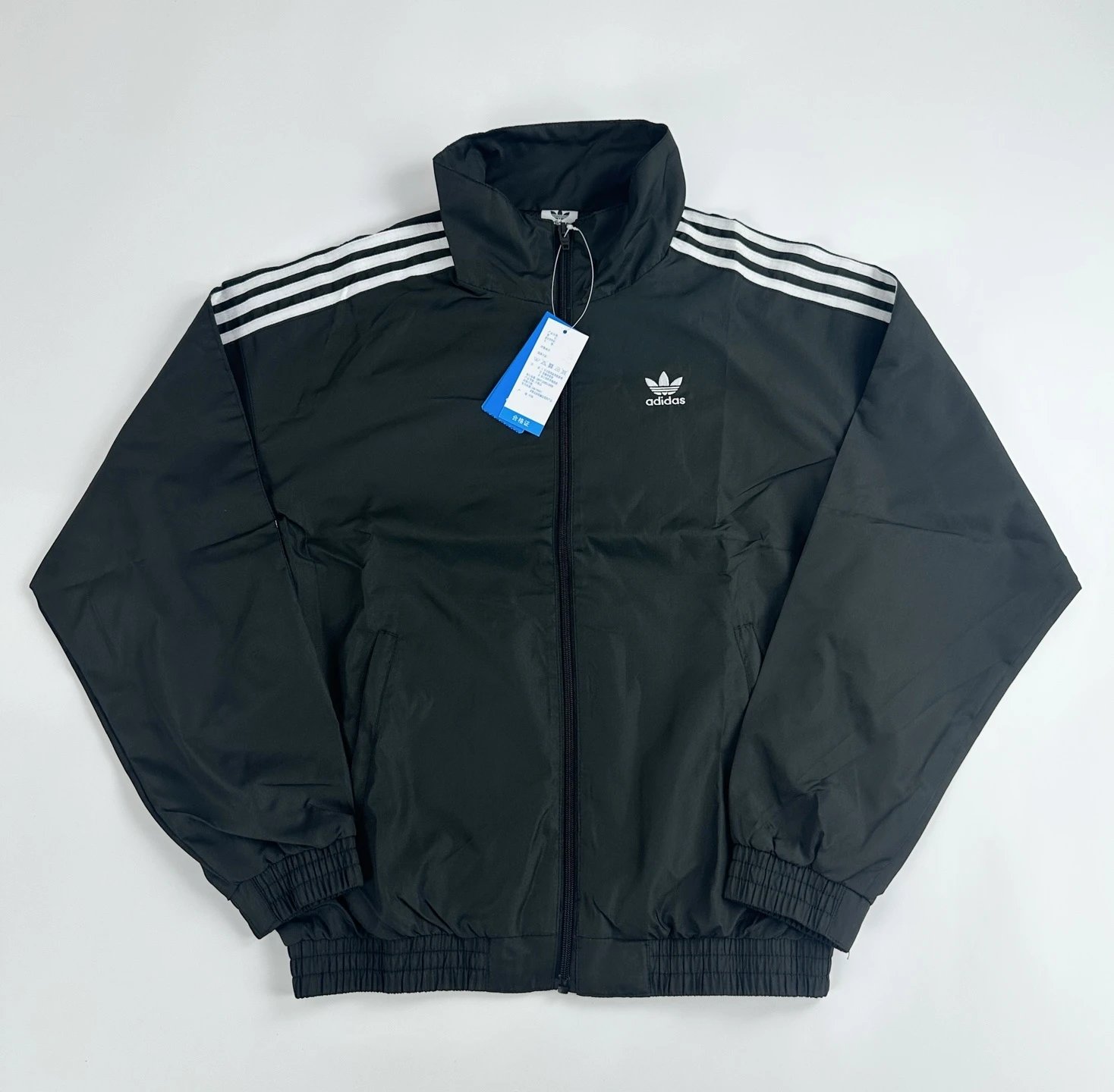 Adidas Windbreaker Black Hooded Jacket Outerwear - 16