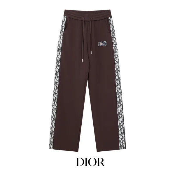 Dior Oblique Tape Sweatpants Brown - 1