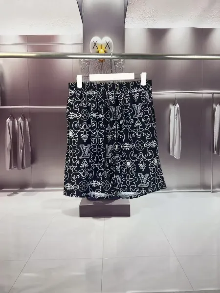 Louis Vuitton Monogram Outline Shorts Black - 1
