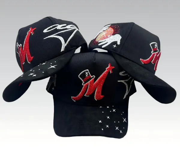 Hellstar Studios Studded Gothic Logo Baseball Cap Black - 16