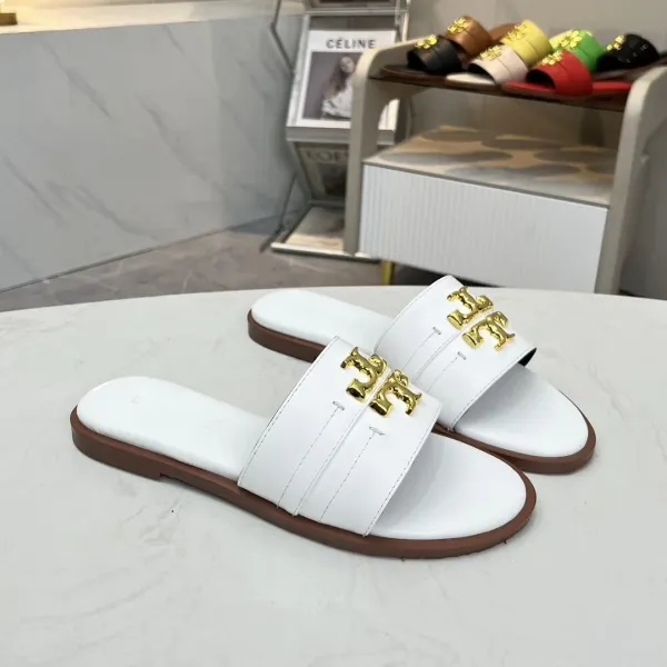 Fendi Logo-Embellished Denim Slide Sandals Gray Slippers - 17