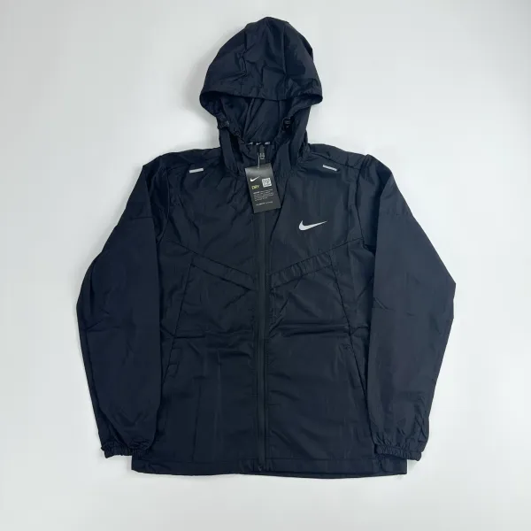 Nike Windrunner Hooded Jacket Black Outerwear.windbreaker - 1