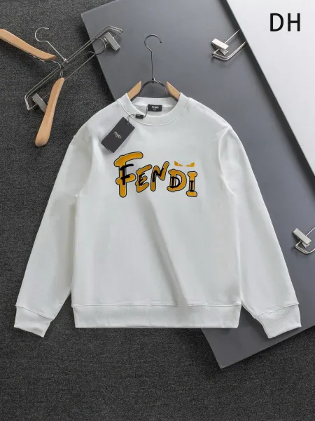 Fendi Roma Logo Crewneck Sweatshirt White Hoodie - 17