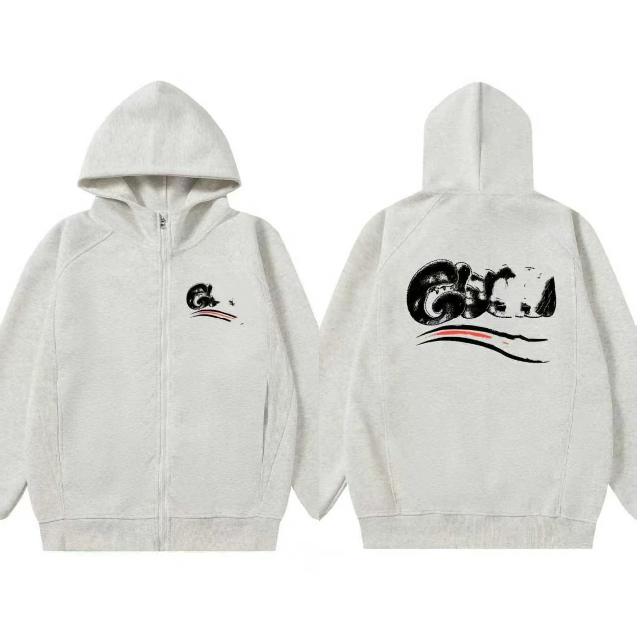 Design Rainbow Lightning Hoodie Black - 8