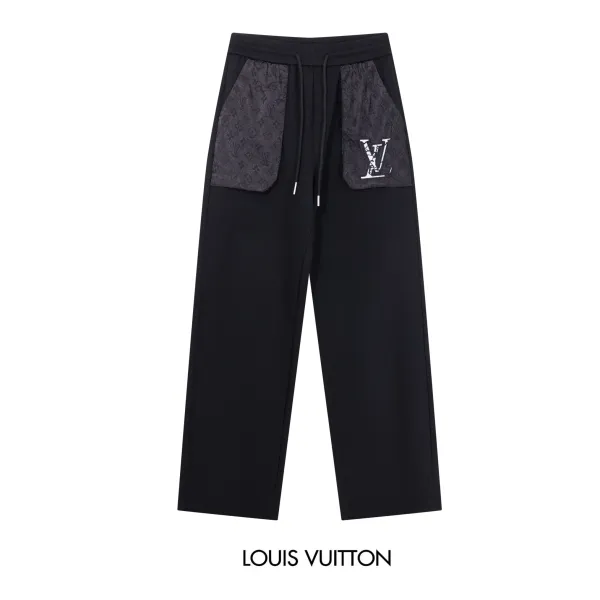 Louis Vuitton Monogram Patchwork Sweatpants Black - 1