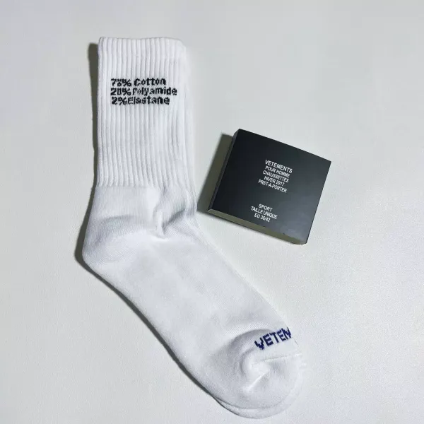 Vetements x Chaosetter Winter 2023 Collaboration Socks White - 6