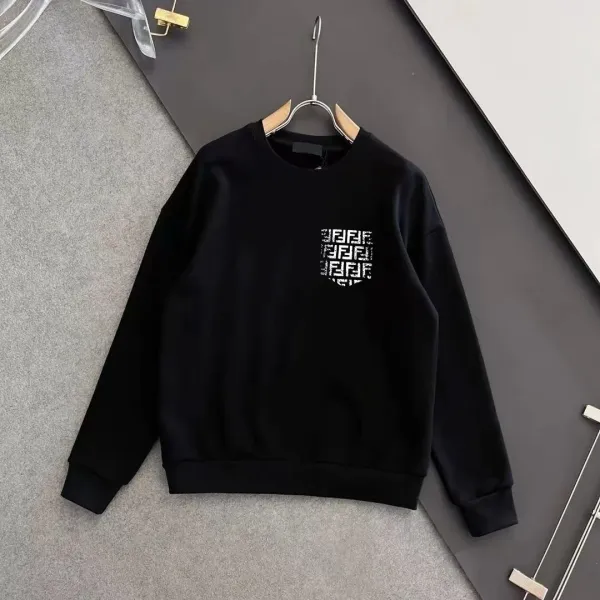 Fendi Roma Logo Crewneck Sweatshirt White Hoodie - 5