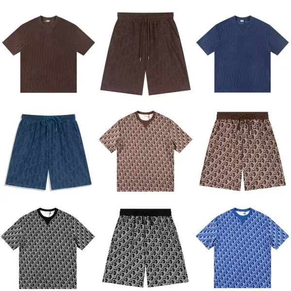 Dior Oblique Jacquard T-Shirt and Shorts Set Navy - 3
