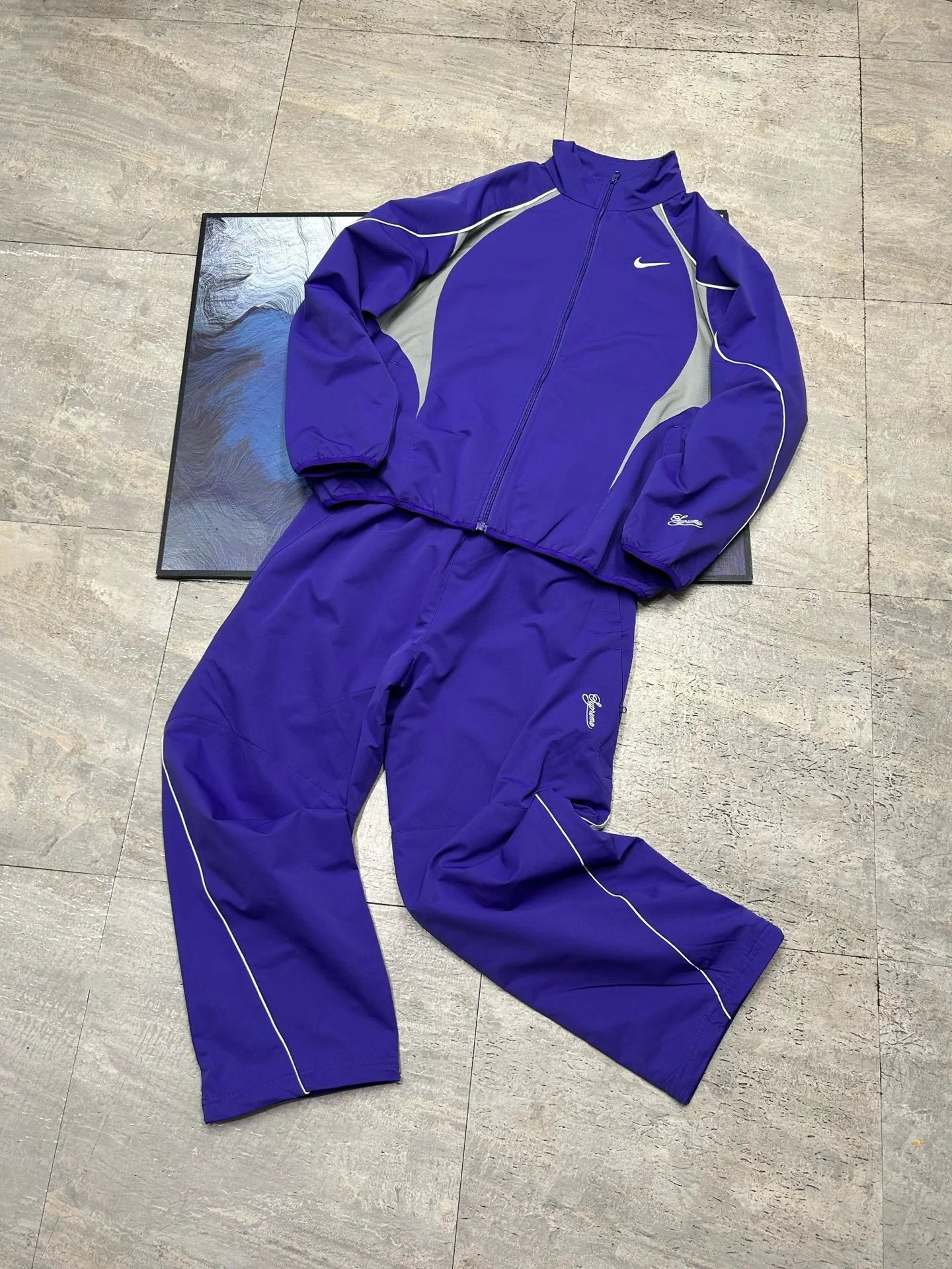 休闲宽松运动风衣套装009 8