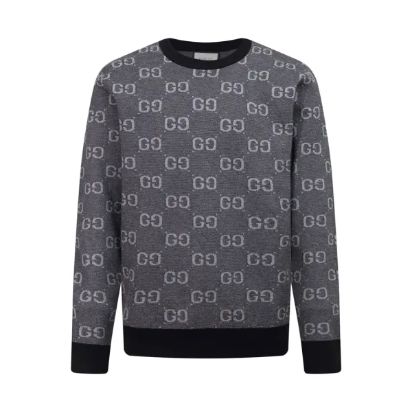 Gucci GG Monogram Knit Sweater Gray - 13