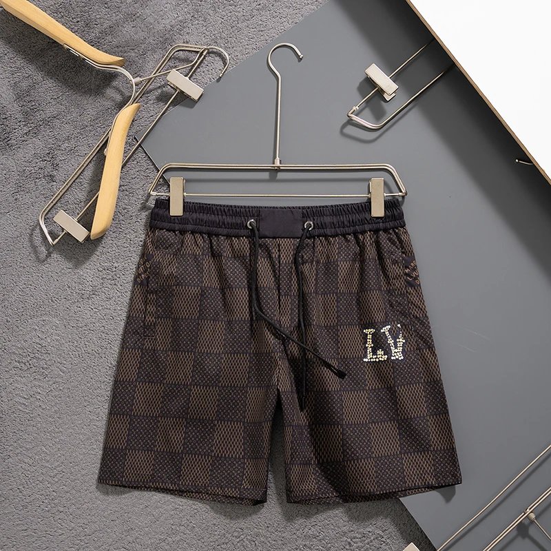 Loewe Chain Print Drawstring Shorts Gray - 16