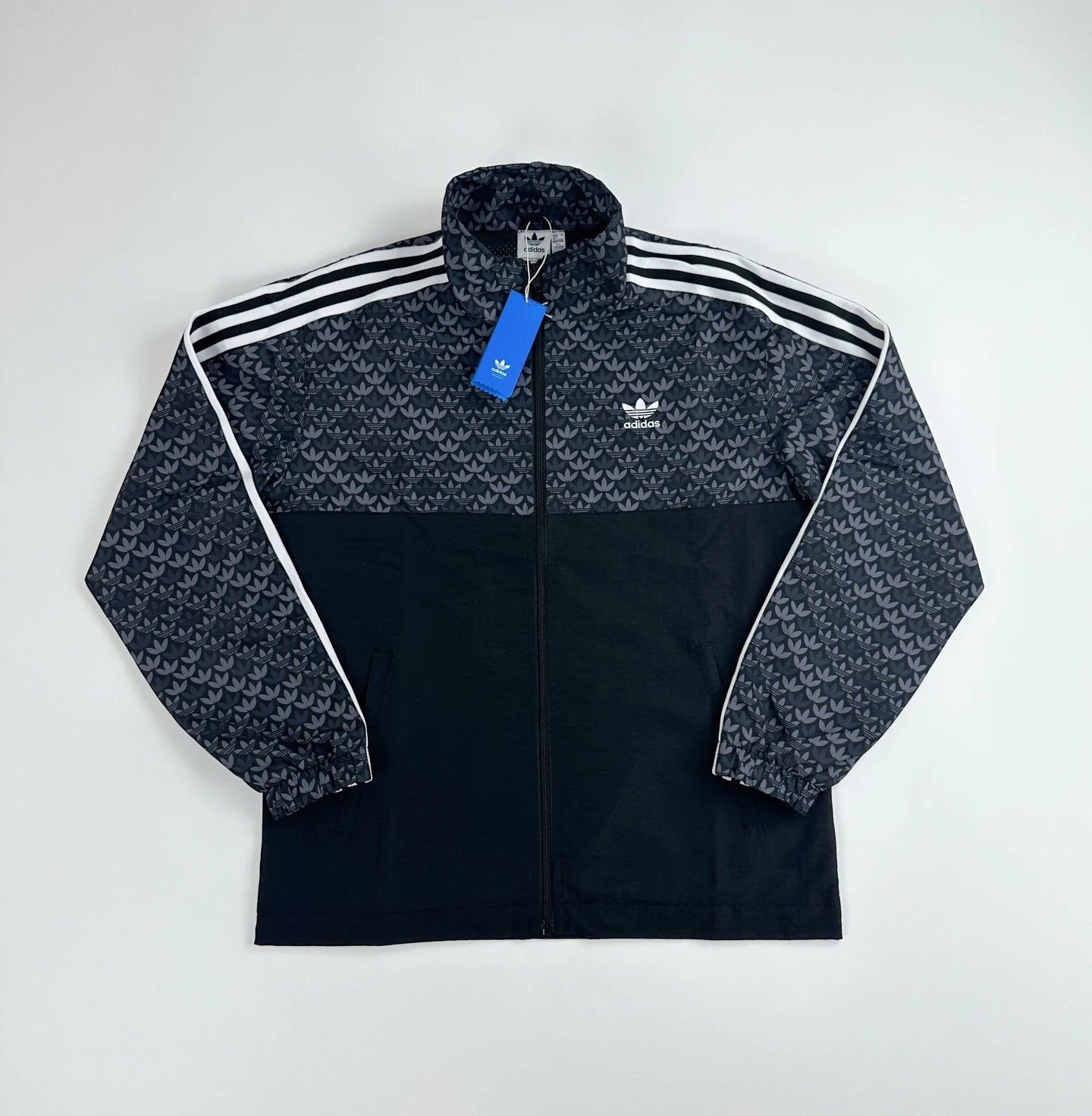 Adidas Windbreaker Black Hooded Jacket Outerwear - 14