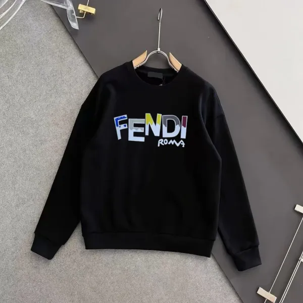 Fendi Roma Logo Crewneck Sweatshirt White Hoodie - 7