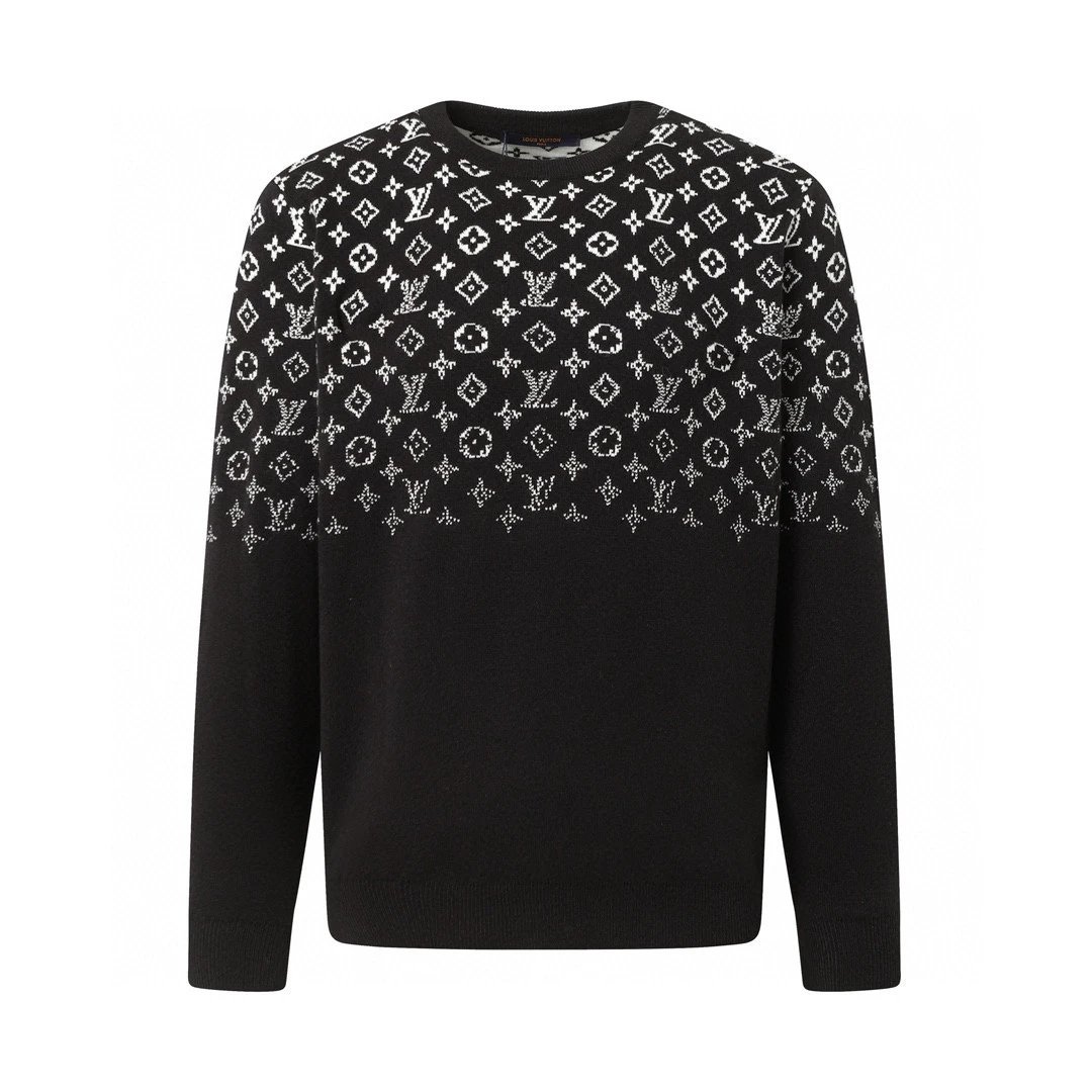 Louis Vuitton Monogram Knit Sweater Black