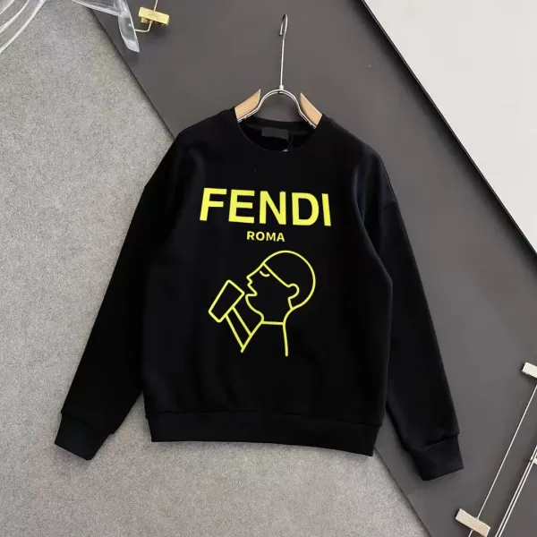 Fendi Roma Logo Crewneck Sweatshirt White Hoodie - 9
