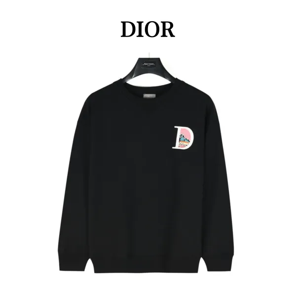 Celine Triomphe Logo Black Crewneck Sweatshirt Sweater - 9