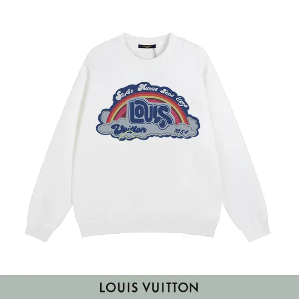 Louis Vuitton Logo Print Black Sweatshirt Sweater - 11