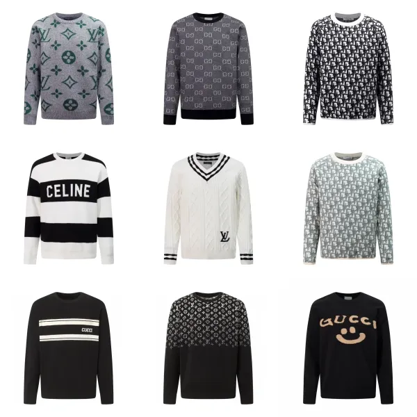 Gucci GG Monogram Knit Sweater Gray - 3