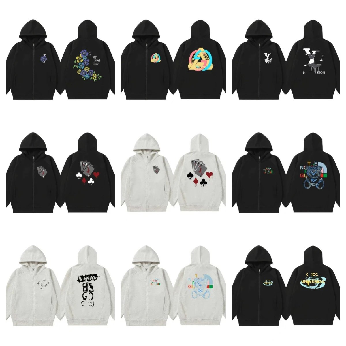 Design Rainbow Lightning Hoodie Black - 3