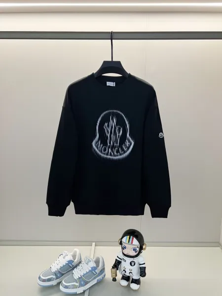 Moncler Genius Distorted Logo Black Hoodie - 1