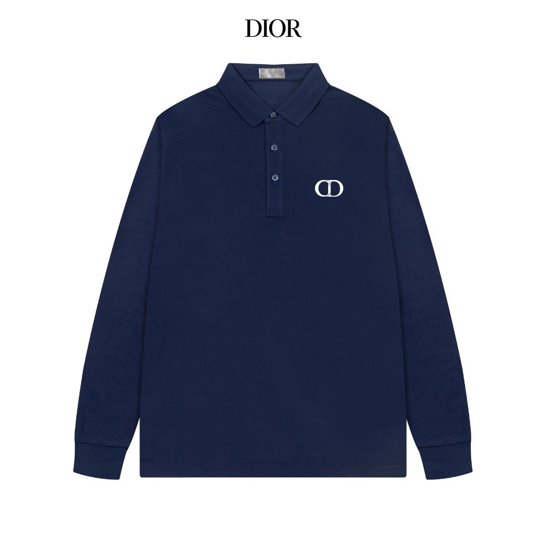 Dior Christian Dior Couture Long Sleeve Polo White Polo Shirt - 9