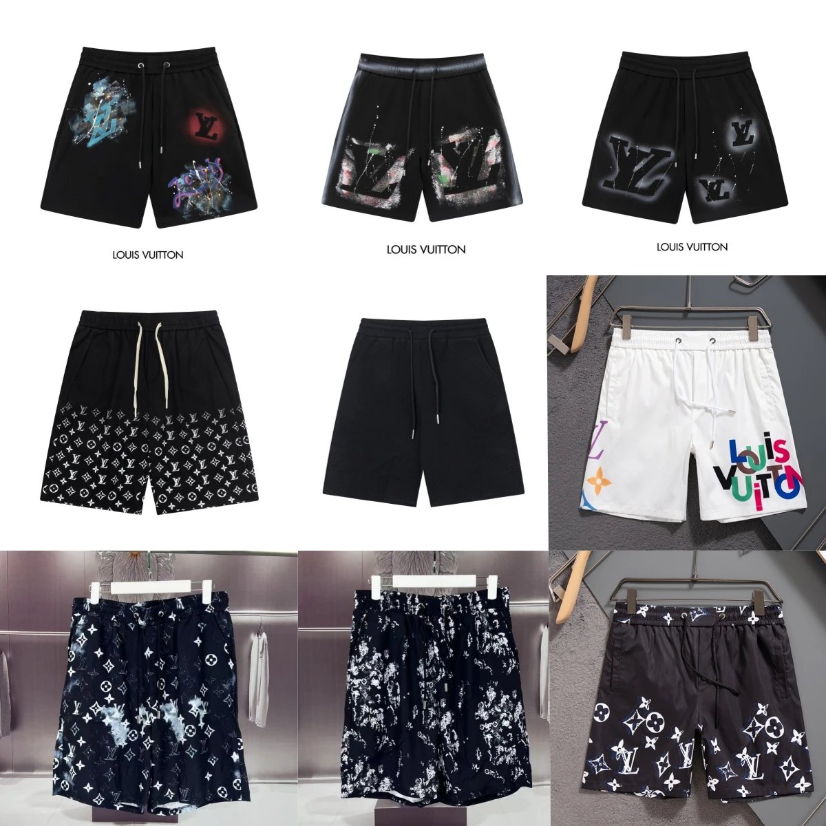 Loewe Chain Print Drawstring Shorts Gray - 3