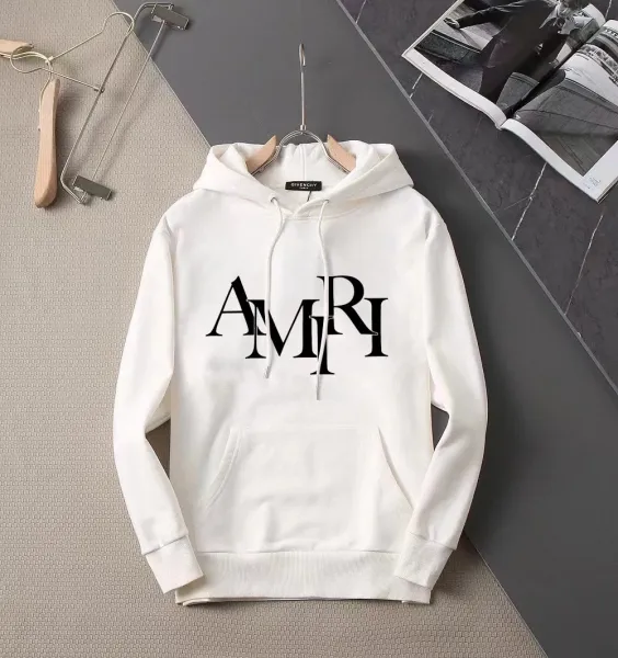 AMI Paris AMI Logo Hoodie White - 1
