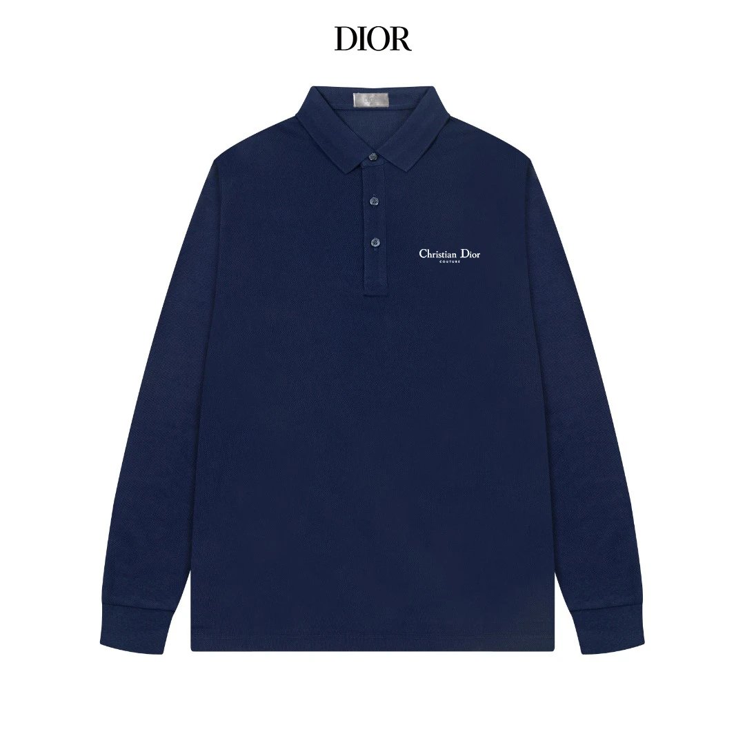 Dior Christian Dior Couture Long Sleeve Polo White Polo Shirt - 11