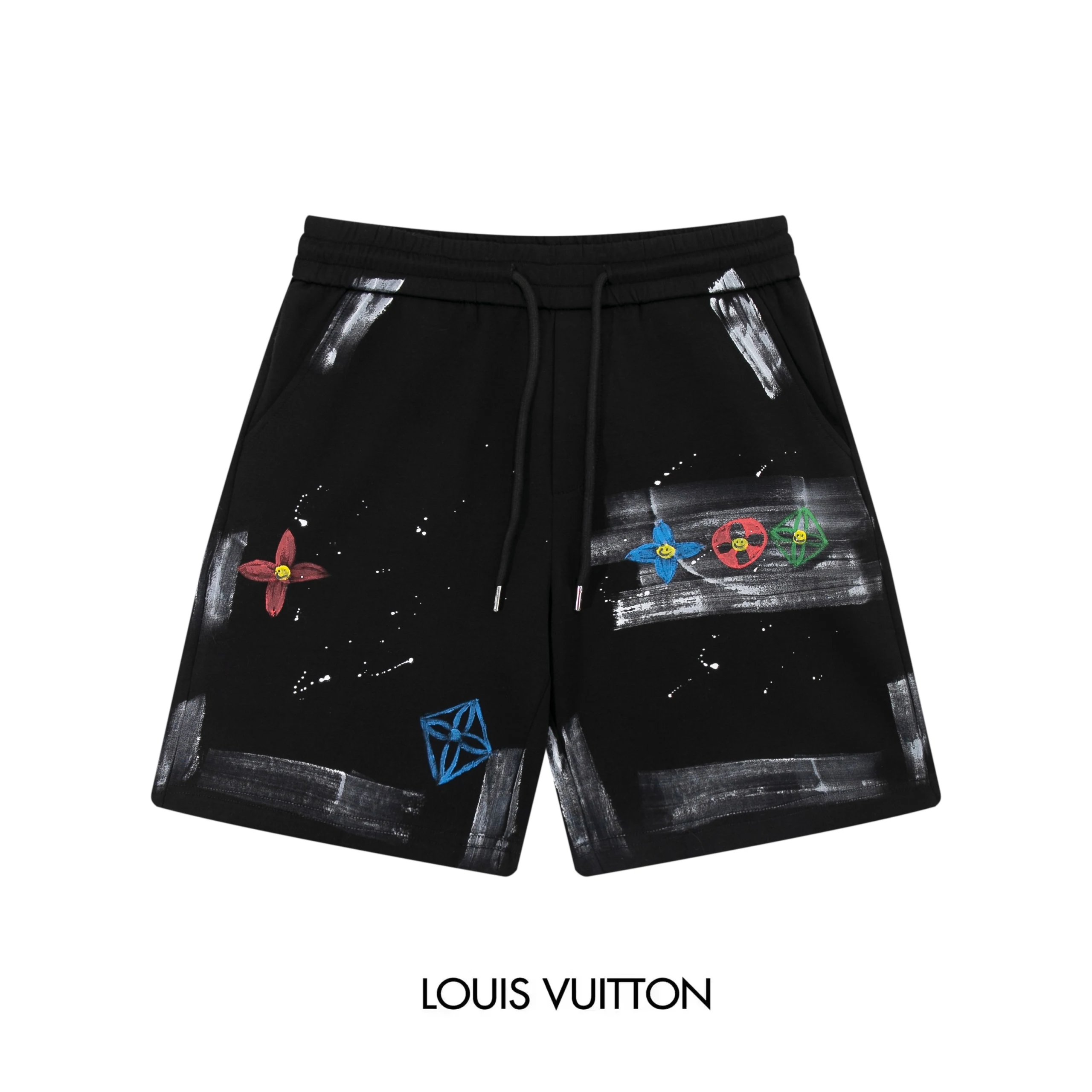 Loewe Chain Print Drawstring Shorts Gray - 7