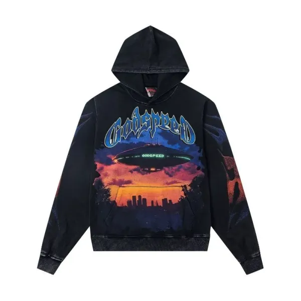 Godspeed UFO Graphic Hoodie Black - 1