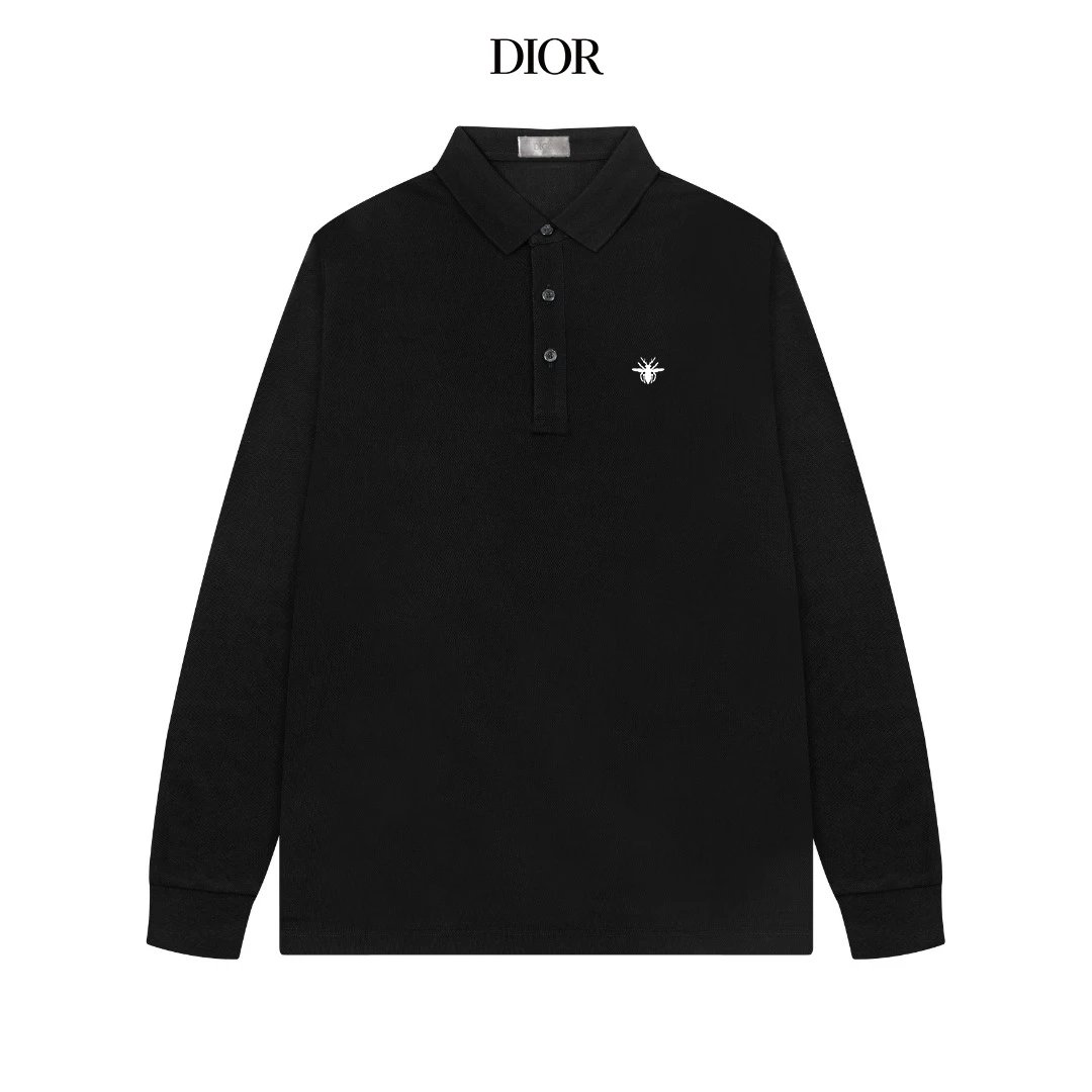 Dior Christian Dior Couture Long Sleeve Polo White Polo Shirt - 10