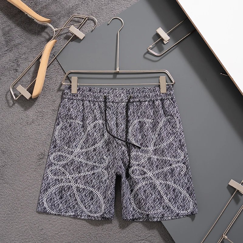 Loewe Chain Print Drawstring Shorts Gray - 15