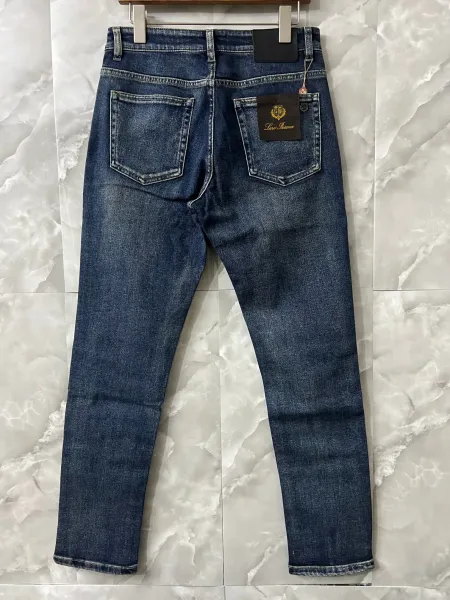 Loro Piana Denim Jeans Dark Wash Straight Fit Jeans - 1