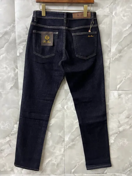 Loro Piana Denim Jeans Deep Indigo Raw Selvedge Jeans - 1