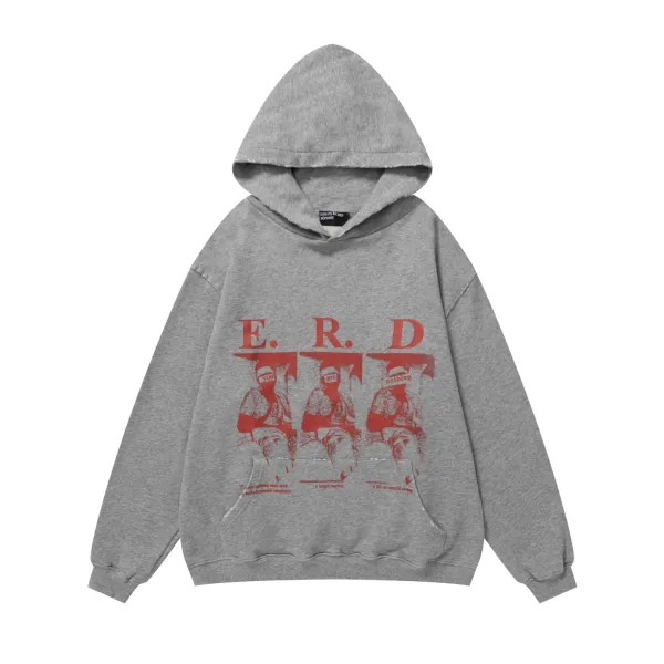 Design Erd Hoodie Washed Black Oversized Pullover Hoodie - 13