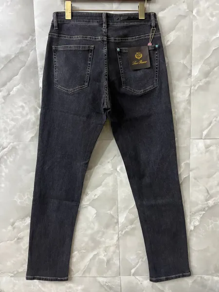 Loro Piana Denim Jeans Dark Wash Straight-Leg Jeans - 1