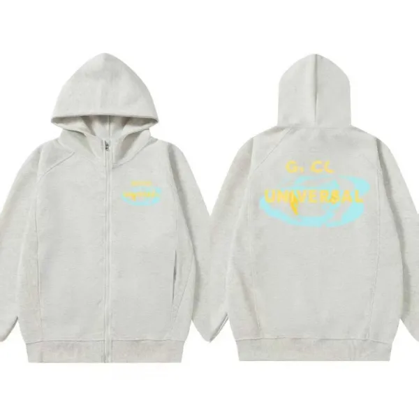 GCDS Universal Zip-Up Hoodie Gray - 1