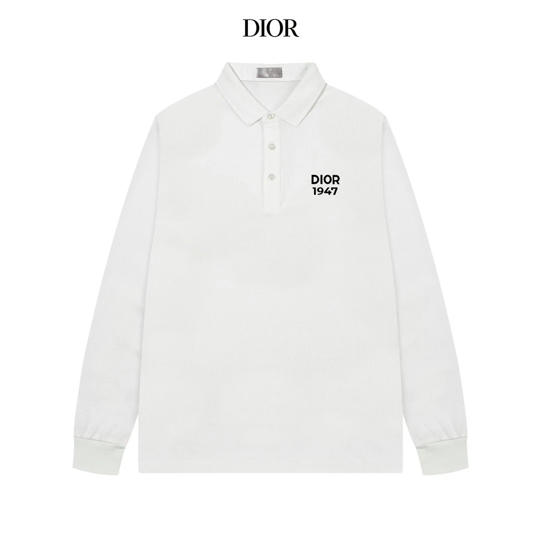 Dior Christian Dior Couture Long Sleeve Polo White Polo Shirt - 5
