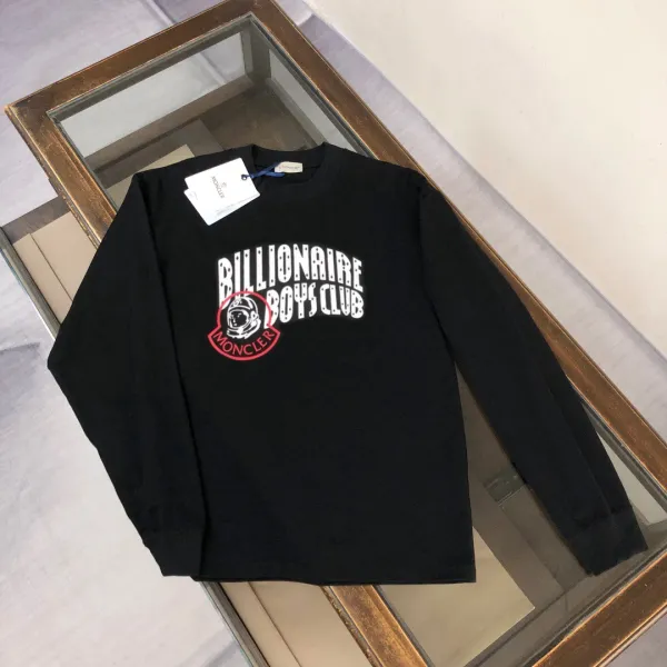 Moncler Multicolor Logo Long-Sleeve T-Shirt Black - 10