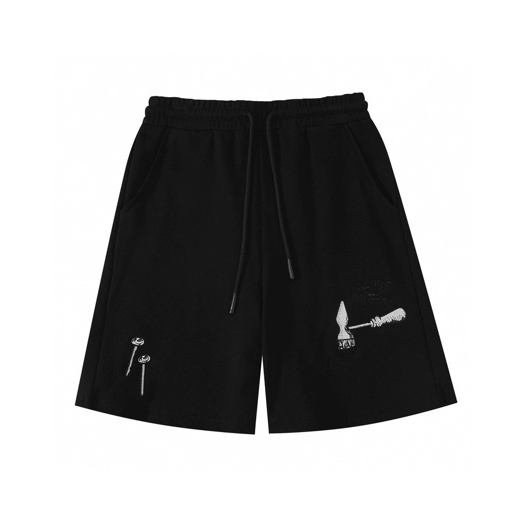 Louis Vuitton Monogram Print Drawstring Shorts Gray - 12